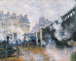 Claude Monet,  Le Pont de l'Europe. Gare St Lazare, 1877 © Musee Marmottan Monet, Paris, France, Giraudon, The Bridgeman Art Library