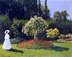 Claude Monet, Signora in giardino a Sainte-Adresse, 1867. Museo dell'Ermitage, San Pietroburgo