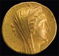 Il profilo di Arsinoe II Philadelphus