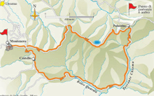 Itinerario in bici partendo dal Montenero (© Costadeglietruschi.it)