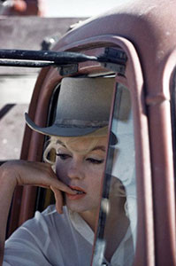 Marilyn Monroe sul set del film Gli Spostati. Nevada, USA. 1960
