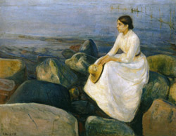 Edvard Munch, Notte d'estate. Inger al mare, 1889. Bergen. The Rasmus Meyer Collection / The Bergen Art Museum