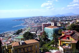 Splendido panorama sulla città di Napoli