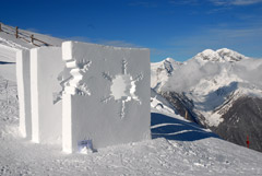 Sculture di neve in valle Aurina