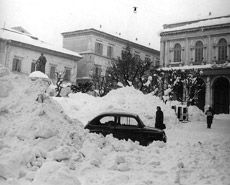 L'Aquila, eccezionale nevicata del 1956.