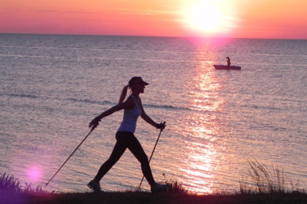 Nordic Walking Paola Baldassarri mentre si allena