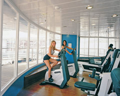 Palestra a bordo di un traghetto della flotta