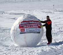 Una palla di neve da Guinness