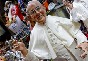 Papa Francesco nei presepi di San Gregorio Armeno