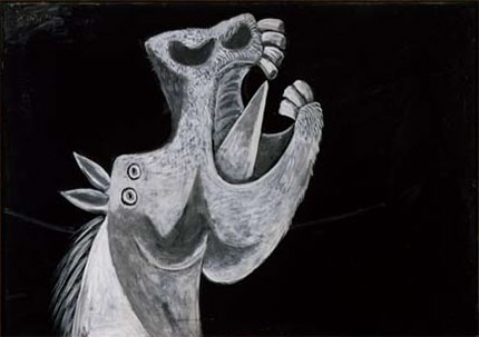 Pablo Picasso (Malaga 1881-Mougins 1973), Testa di cavallo. Schizzo per 