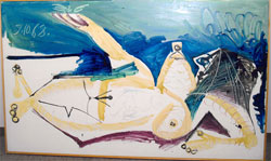 Pablo Picasso, Nu couché et homme à la guitare, 1972