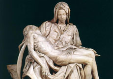 Dettaglio della Pietà di Michelangelo. Uno dei nostri capolavori