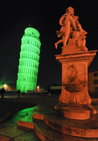 La Torre di Pisa in verde