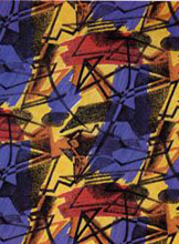 Enrico Prampolini Ampo, 1956 cotone stampato. Mostra Museo d'arte contemporanea di Lissone, 1947-1958