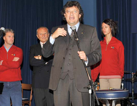 L'Assessore regionale al turismo, Aurelio Marguerettaz alla serata milanese