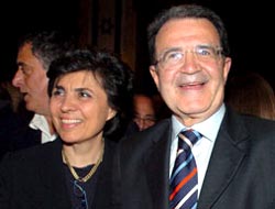 Romano Prodi con la moglie Flavia Franzoni