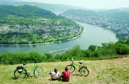 Lungo il Reno in bicicletta