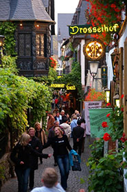 Il vicolo Drosselgasse di  Rüdesheim am Rhein