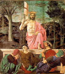 Piero della Francesca, Resurrezione, 1450-1463 circa. Museo Civico di Sansepolcro