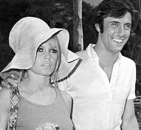 Gigi Rizzi insieme a Brigitte Bardot nell'estate del 1968