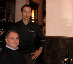 Maurizio Romiti con lo chef Cristiano Liporace del ristorante Nuvò