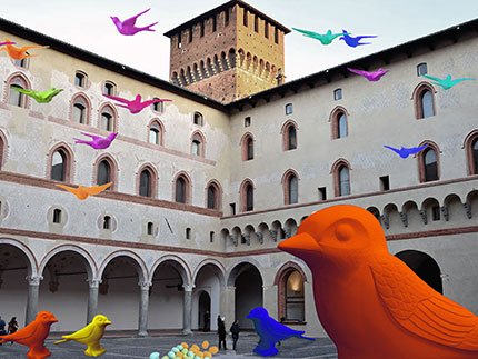 Le rondini aiutano l'arte al Castello Sforzesco