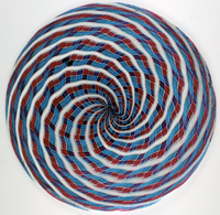 Ruo in filigrana a reticello bianco, acquamare e rubino Pietro Bigaglia 1845 - 1848. Museo del Vetro, Murano