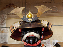 Samurai Kabuto o elmo giapponese, parte integrante dell'armatura dei samurai