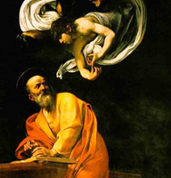 Caravaggio, San Matteo e l'angelo