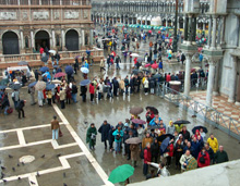 Venezia In piazza San Marco con il maltempo