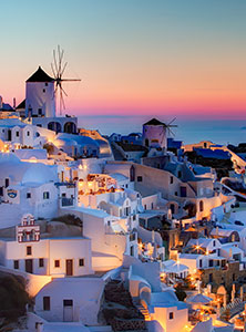 L'isola di Santorini in Grecia