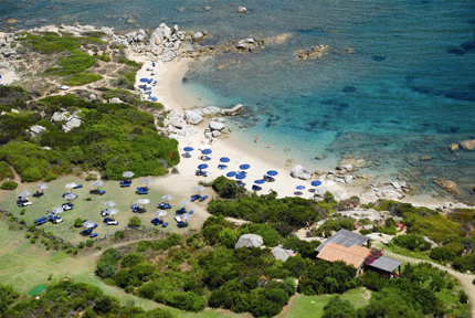 La spiaggia del resort Valle dell'Erica a Santa Teresa di Gallura