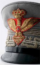 Cappello da generale di Umberto II usato durante le cerimonie ufficiali sino al 1946