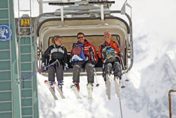 Seggiovia, arrivo da Gressoney al Colle Bettaforca. Foto: Archivio fotografico Monterosaski