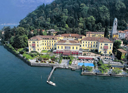 La posizione dell'hotel sul lago