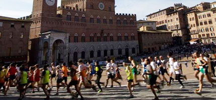 Siena, palestra sotto il cielo