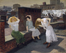 John Sloan, Sunday, Women Drying Their Hair, 1912 ,  Addison Gallery of American Art