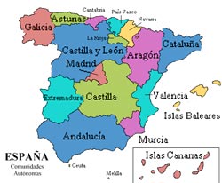 Spagna, le regioni autonome