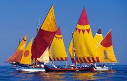 Le caratteristiche imbarcazioni dalle vele colorate