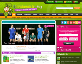 La homepage di Irlandando