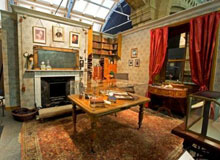 Ricostruzione dello studio di Charles Darwin all'interno del Natural History Museum 