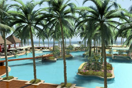 La piscina del resort mauriziano