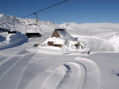 Le piste da sci del monte Zoncolan (Foto archivio Promotur)
