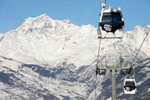 Luci notturne sulla telecabina