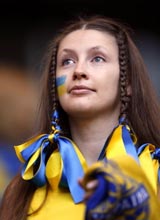 Tifosa ucraina (Foto:afp)