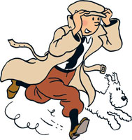 fumetto Tintin e Milou (©Hergé-Moulinsart 2008)