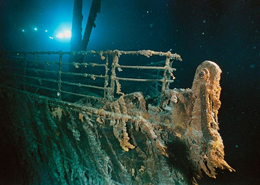 Il relitto del Titanic. Fotografia di Emory Kristof, National Geographic