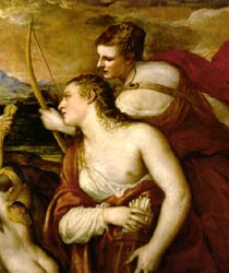 Tiziano, Venere che benda amore