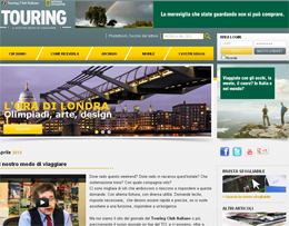 La home page di Touringmagazine.it