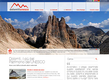 La home page del portale